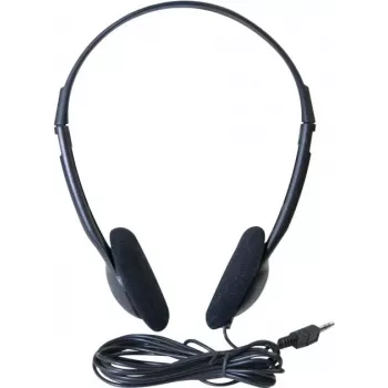 Exertis Connect On-Ear austiņas ar mikrofonu, 3,5 mm Jack, melnas (059204)
