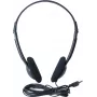 Exertis Connect On-Ear austiņas ar mikrofonu, 3,5 mm Jack, melnas (059204)
