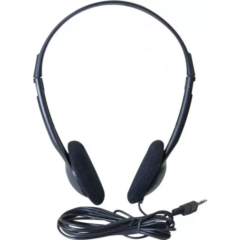 Exertis Connect On-Ear austiņas ar mikrofonu, 3,5 mm Jack, melnas (059204)