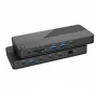EXERTIS CONNECT KVM komutators ar dokstaciju, HDMI 4K Ultra HD, LAN, 4 portu USB centrmezgls, audio, karšu lasītājs (061110)