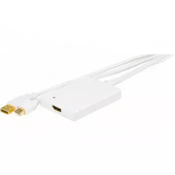 EXERTIS CONNECT Mini DisplayPort 1.1 uz HDMI pārveidotājs ar USB audio, DP vīrišķais + USB vīrišķais uz HDMI sievišķo, melns 127406