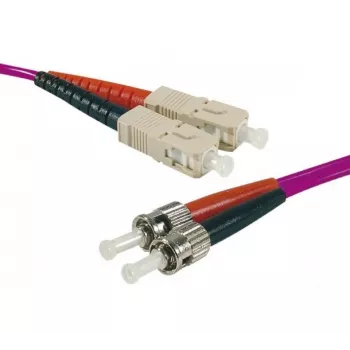EXERTIS CONNECT optiskās šķiedras komutācijas kabelis Eco, OM4 50/125µm, ST uz SC Duplex, Erika-violet, 5m 392824