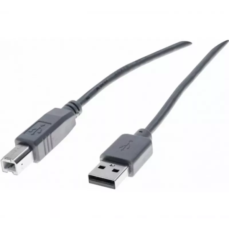 Exertis Connect 532408 USB 2.0 kabelis, USB-A uz USB-B, 1,8 m, pelēks
