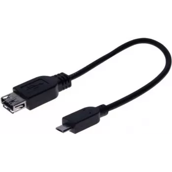 EXERTIS CONNECT Micro USB OTG adaptera kabelis, USB-A (mātes) uz Micro-B (tēviņš), 0,15 m, melns 532416
