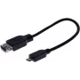 EXERTIS CONNECT Micro USB OTG adaptera kabelis, USB-A (mātes) uz Micro-B (tēviņš), 0,15 m, melns 532416