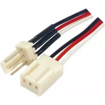 EXERTIS CONNECT 3-pin ventilatora barošanas pagarinātāja kabelis, 0,45 m, melns 146871