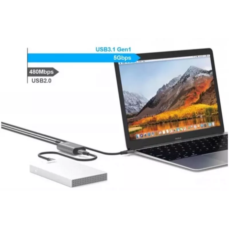 Exertis Connect aktīvais USB-C pagarinājuma kabelis 5m USB 3.1 Gen 1 5Gbps 60W PD 149255