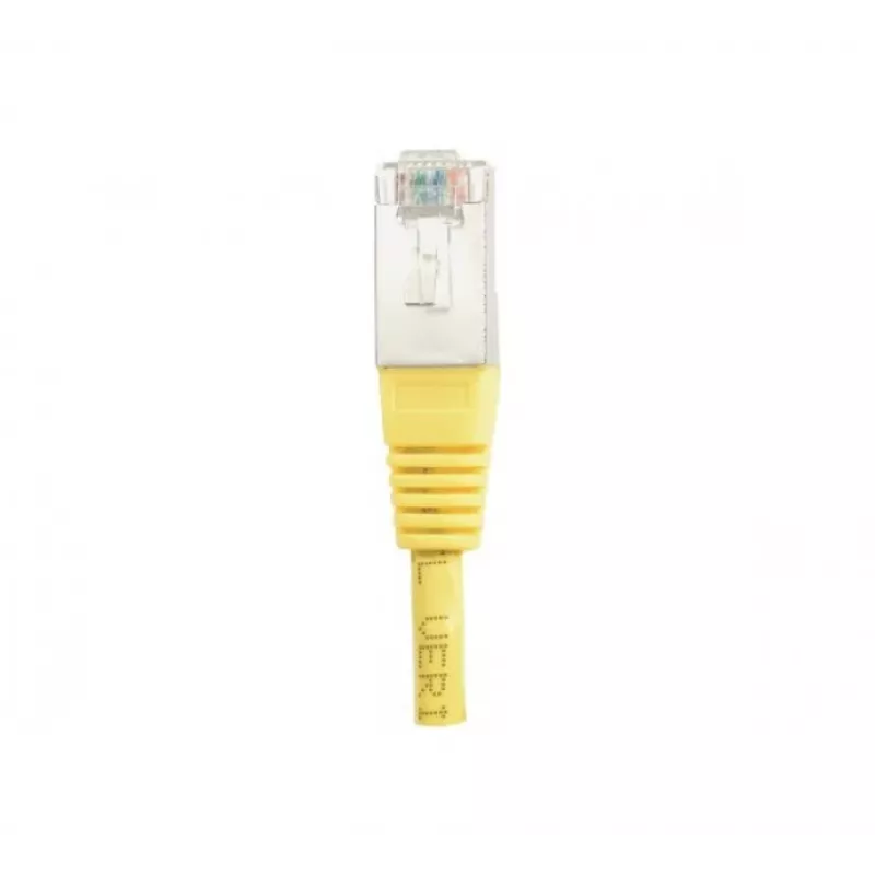 EXERTIS CONNECT Cat.6 F/UTP tīkla kabelis, 1 m, dzeltens, ar slaidu aizsarguzmavu 842101