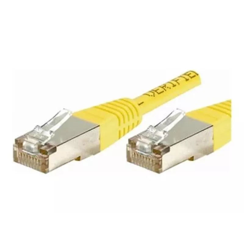 EXERTIS CONNECT Cat.6 F/UTP tīkla kabelis, 1 m, dzeltens, ar slaidu aizsarguzmavu 842101