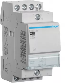 HAGER ESC427 modulārais kontaktors 25A 2NO+2NC 230V AC