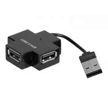 Exertis Connect 021111 USB 2.0 centrmezgls - 4 portu, melns