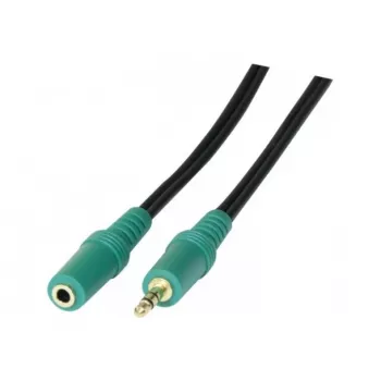 EXERTIS CONNECT 3,5 mm stereo audio pagarinājuma kabelis M/F 3,0 m melns 108865