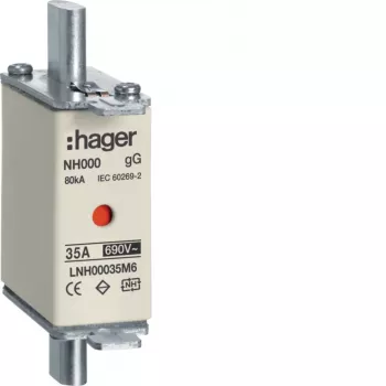 HAGER LNH00035M6 NH drošinātāja ieliktnis NH00 gG 690V 35A
