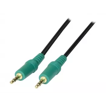 TECLINE Audio kabelis, 3,5 mm stereo jack vīrišķais uz vīrišķo, 5,0 m, melns 108897
