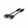 EXERTIS CONNECT SVGA monitora kabelis, 15-pin HD D-Sub vīrišķais uz sievišķo, 2,0 m, melns 119800