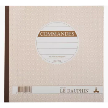 Le Dauphin Manifold Commandes pasūtījumu veidlapu bloks, 210 x 210 mm, 2 daļu paškopējošs, 50 komplekti, balts/dzeltens (1172D)