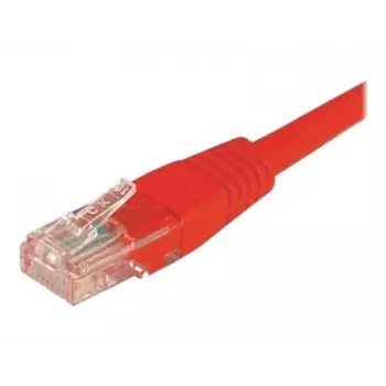 EXERTIS CONNECT Cat.6 U/UTP komutācijas kabelis, sarkans, 3,0 m, RJ45, ar fiksatora aizsardzību 243730