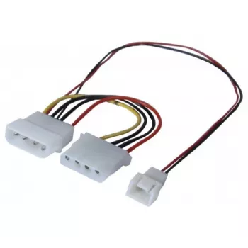 EXERTIS CONNECT Molex uz 3-Pin ventilatora barošanas adaptera kabelis 15cm (EXC146851)