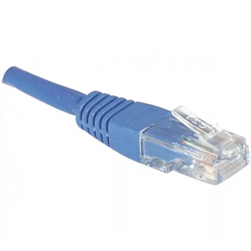 EXERTIS CONNECT CAT.6 U/UTP komutācijas kabelis, 1,5 m, zils, RJ45, aizsargāta fiksācijas mēlīte 246740