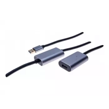 EXERTIS CONNECT aktīvais USB 3.0 pagarinājuma kabelis 10m, USB-A tēviņš uz USB-A mātīte, 5Gbps, melns 149264