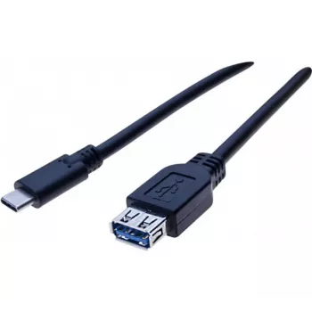 EXERTIS CONNECT USB-C uz USB-A adaptera kabelis, 50 cm, melns 150319