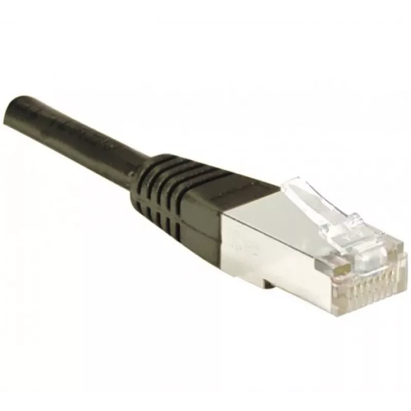 EXERTIS CONNECT Cat.6 F/UTP komutācijas kabelis, 25 m, melns, RJ45, ar slaidu aizsarguzmavu 234290