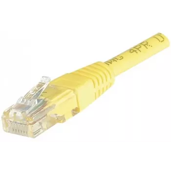 EXERTIS CONNECT Cat6 U/UTP komutācijas kabelis, RJ45, dzeltens, 1,5 m, ar snagless aizsardzību EXC245740