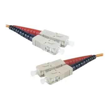 Exertis Connect SC/UPC uz SC/UPC daudzmodu šķiedras optiskais savienojuma kabelis, OM2 50/125µm, LSZH, 1m, oranžs 392691