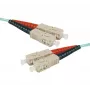 Exertis Connect OM3 SC Duplex uz SC Duplex optiskās šķiedras komutācijas kabelis, akvas krāsas, 30 m 392759