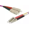 EXERTIS CONNECT 10m LC/UPC uz LC/UPC OM4 daudzmodu duplexais optiskais komutācijas kabelis, LSZH, Erika Violet 392786