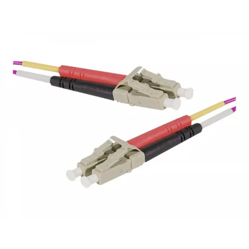 EXERTIS CONNECT 10m LC/UPC uz LC/UPC OM4 daudzmodu duplexais optiskais komutācijas kabelis, LSZH, Erika Violet 392786