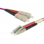 EXERTIS CONNECT OM4 optiskās šķiedras komutācijas kabelis HD, SC Duplex uz LC Duplex, 50/125 µm, Erika violeta, 0,5 m 392800