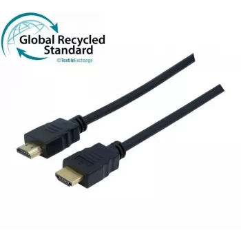 Exertis Connect HDMI 2.0 High Speed kabelis, 4K, HDMI Type A male uz HDMI Type A male, zelta pārklājums, melns, 3,0 m 127982