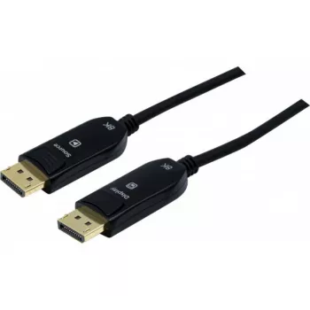EXERTIS CONNECT DisplayPort 1.4 hibrīda optiskās šķiedras kabelis, 8K, DisplayPort tēviņš uz DisplayPort tēviņu, 50 m (128069)