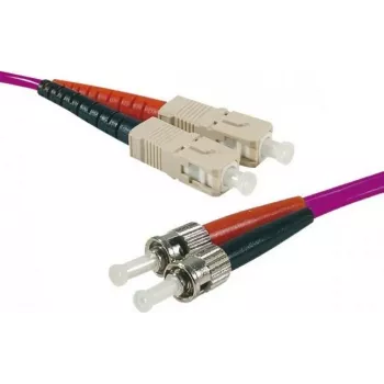EXERTIS CONNECT OM4 optiskās šķiedras komutācijas kabelis, 50/125 µm, 2x ST uz SC Duplex, erika-violeta, 1 m, UPC 392821