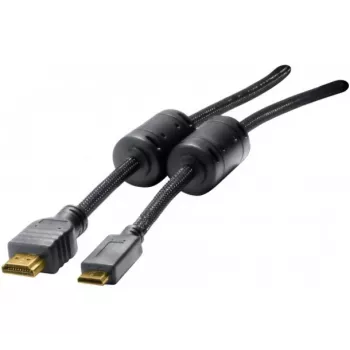 EXERTIS CONNECT Mini HDMI kabelis, High Speed HDMI, zeltīti kontakti, HDMI Type A Male uz Mini HDMI Type C Male, 3,0 m 128280