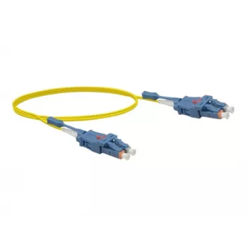 Exertis Connect LC/UPC uz LC/UPC vienmoda OS2 dupleksa optiskās šķiedras savienojuma kabelis, 5m, LSZH, Uniboot, dzeltens 392934