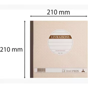 Le Dauphin Manifold Delivery Notes, 210 x 210 mm, Duplicate (1162D) - 1 Book