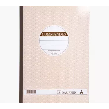 LE DAUPHIN Manifold Commandes A4 pasūtījumu veidlapas ar dublikātu, 2 daļu bezkopējošas, 297 x 210 mm, 50 komplekti uz bloka 1272D