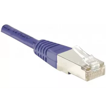 EXERTIS CONNECT Cat6 F/UTP tīkla kabelis, violets, 1,0 m, ar slaidu aizsarguzmavu 234170