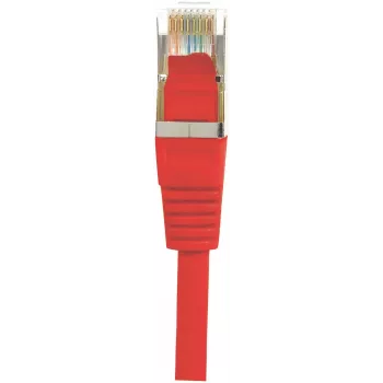 EXERTIS CONNECT Cat.6 F/UTP komutācijas kabelis, sarkans, 1,0 m, ar slaidu aizsarguzmavu 842103