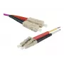 EXERTIS CONNECT 0,5 m OM1 daudzmodu šķiedras optiskais komutācijas kabelis, SC Duplex uz LC Duplex, oranžs 86600