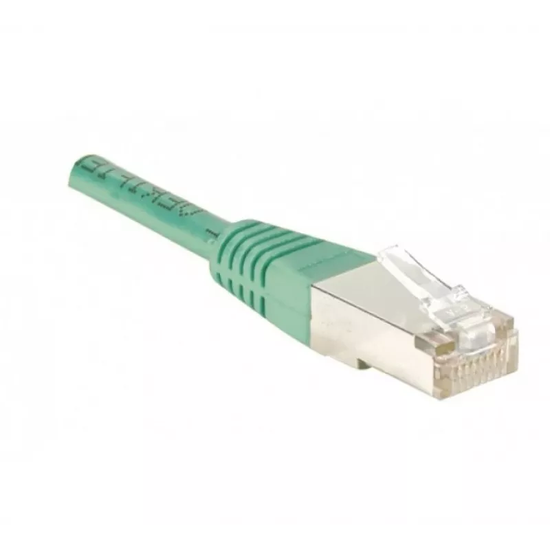 EXERTIS CONNECT CAT.5e F/UTP komutācijas kabelis, zaļš, 1,0 m, ar slaidu aizsarguzmavu 847152