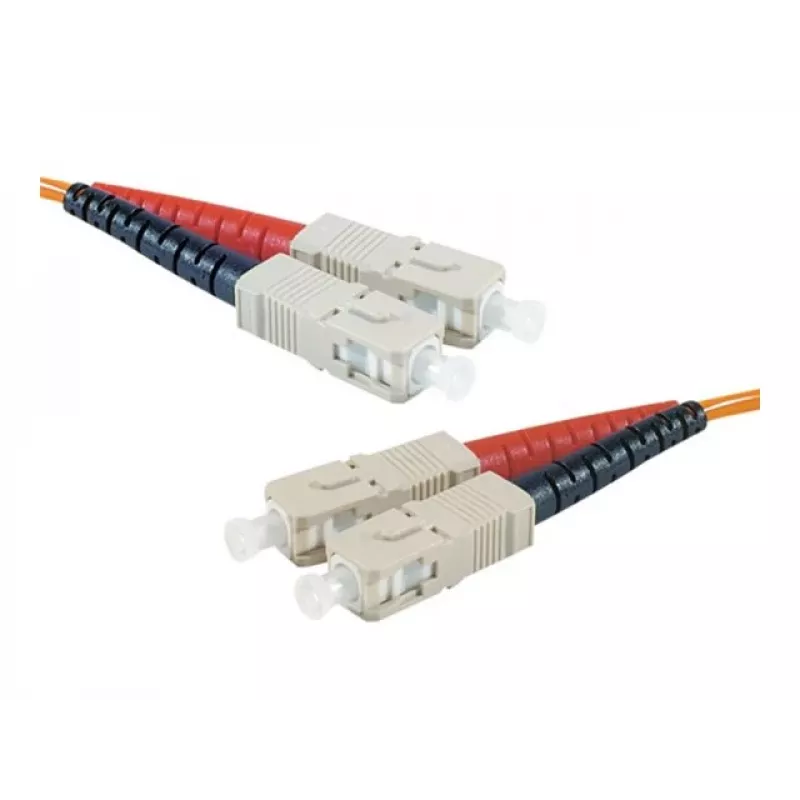 EXERTIS CONNECT LWL komutācijas kabelis Eco, 50/125 µm, OM2 šķiedra, SC Duplex savienotājs/savienotājs, oranžs, 10,0 m UPC Polish 392696
