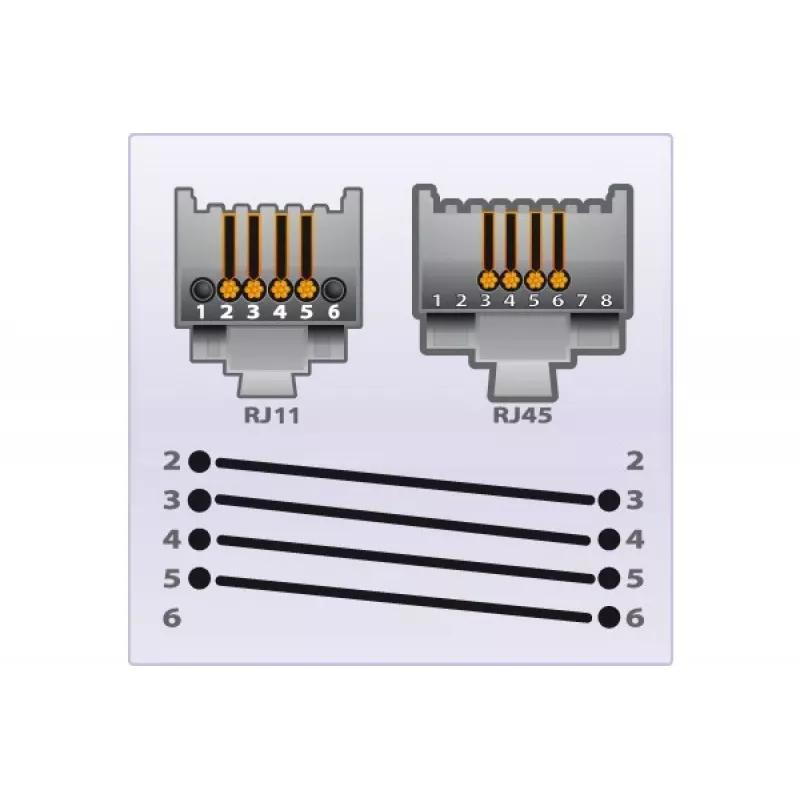 EXERTIS CONNECT telefona kabelis, balts, 3,0 m (911743)