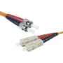 EXERTIS CONNECT ST/UPC uz SC/UPC daudzmodu duplex optiskās šķiedras komutācijas kabelis, OM2 50/125µm, LSZH, oranžs, 2m 392702