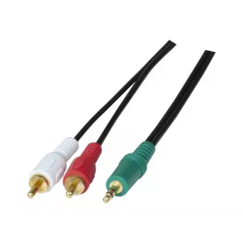 Exertis Connect 108791 audio kabelis 3 m 3,5 mm uz 2 x RCA tēviņš, melns