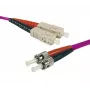 EXERTIS CONNECT OM4 optiskās šķiedras komutācijas kabelis, 50/125 µm, 2x ST uz SC Duplex, Erika violets, 10 m 392826