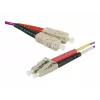 EXERTIS CONNECT LWL savienojošais kabelis Eco, 50/125 µm, OM4 šķiedra, SC Duplex spraudnis/LC Duplex spraudnis, erika-violet, 3,0 m UPC UPC slīpējums (392803)