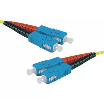 Exertis Connect HD optiskās šķiedras komutācijas kabelis, OS2 vienmoda, SC Duplex uz SC Duplex, UPC, dzeltens, 15 m 392877